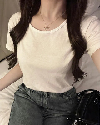 Basic Round Half-Sleeve T-Shirt