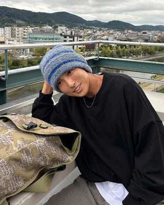 Multi-stripe knit cap
