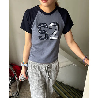 Color Block Number T-Shirt