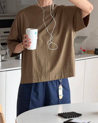 Mercerized Overfit Short-Sleeve T-Shirt