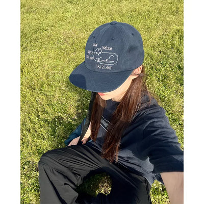 (Unisex) Point Embroidery Cap