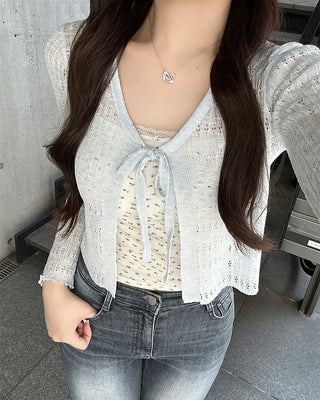 Ribbon Strap Summer Cardigan