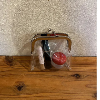 Clear clasp pouch