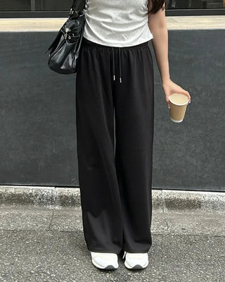 Basic drawstring waist sweatpants