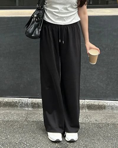 Basic drawstring waist sweatpants