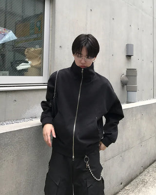 High-neck zip jacket