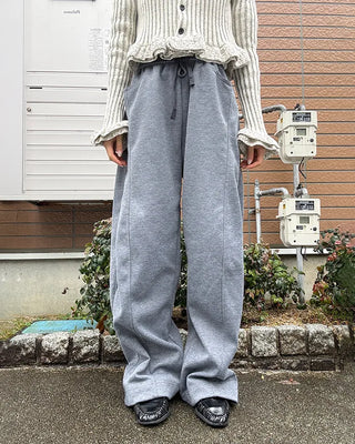 Side Yoke Wide Sweatpants