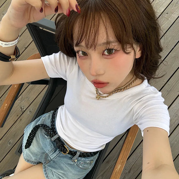Basic Color Round T-Shirt