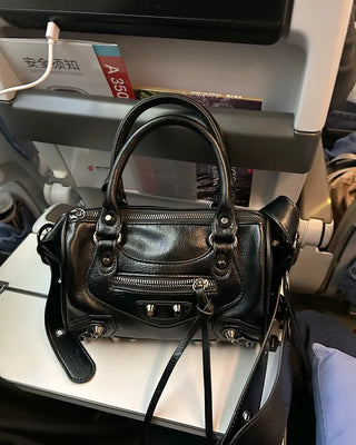Eyelet Shoulder Mini Boston Bag