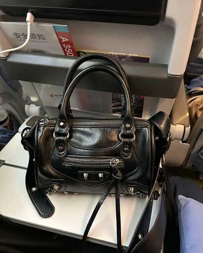 Eyelet Shoulder Mini Boston Bag