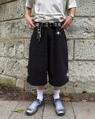 Embroidered Cotton Bermuda Shorts
