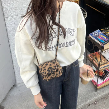 Leopard print mini crossbody bag