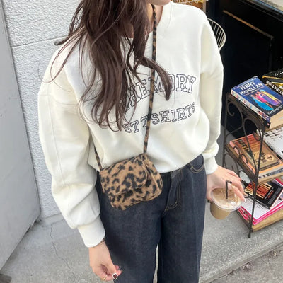 Leopard print mini crossbody bag