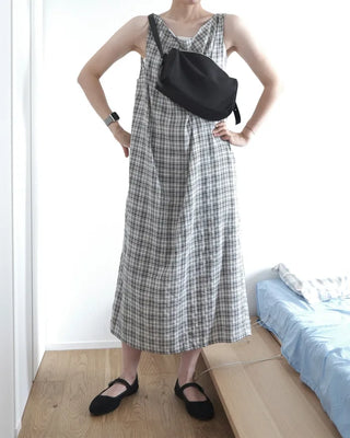 Drape neck long dress