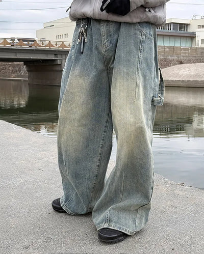 Balloon Dart Denim Pants