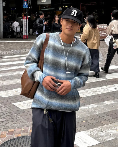 Mohair striped knit