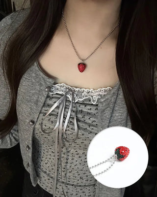 Strawberry Cubic Necklace