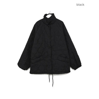Oversized quilted collar jumper