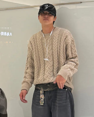 Cable knit sweater