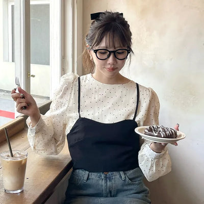 Bistier Dot Blouse Set