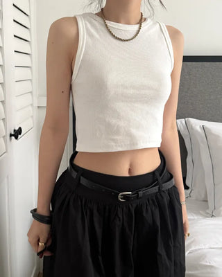 Slim Fit Collar Tank Top