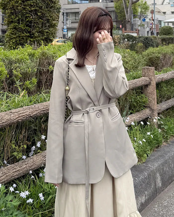 Classic Belt Set Loose Fit Jacket
