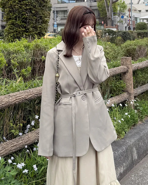 Classic Belt Set Loose Fit Jacket