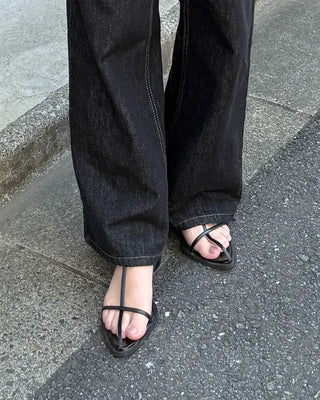 Strappy pointed-toe sandals