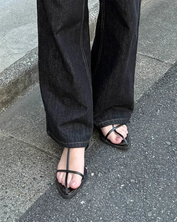 Strappy pointed-toe sandals