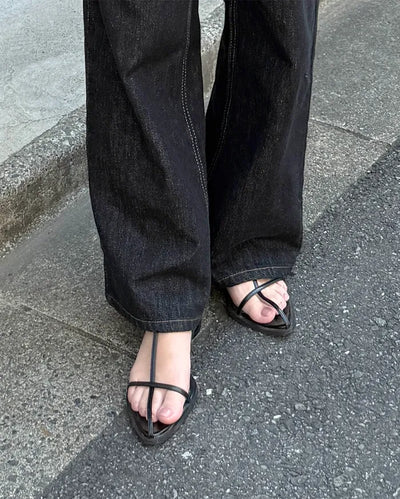 Strappy pointed-toe sandals