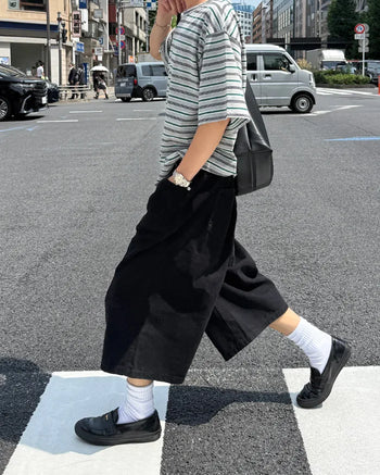Washed Curve Bermuda Pants