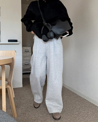Brushed Pintuck Wide Balloon Pants