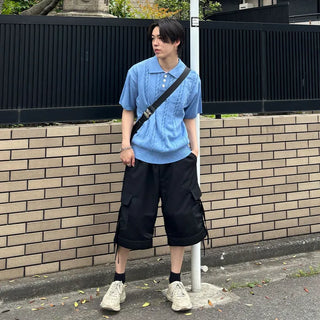 Twisted short-sleeved knit