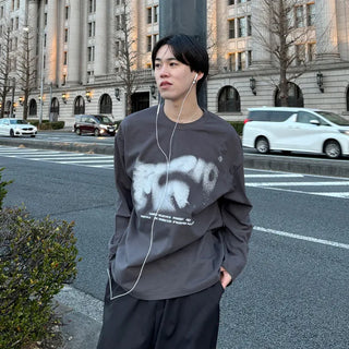 (Unisex) Printed Long-Sleeve T-Shirt