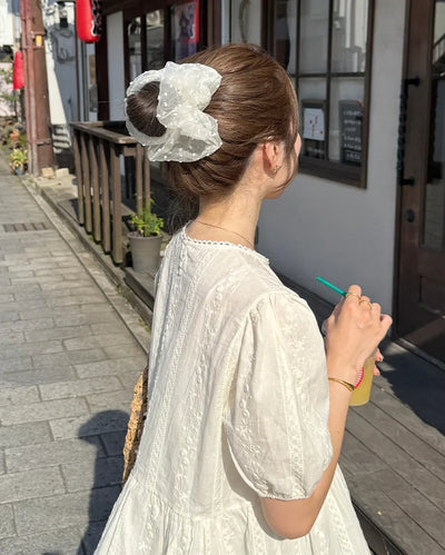 Sheer Dot Scrunchie