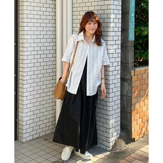 Summer striped short-sleeved shirt