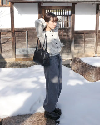 Side Yoke Wide Sweatpants