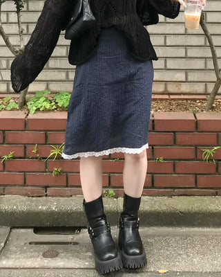 Layered midi skirt