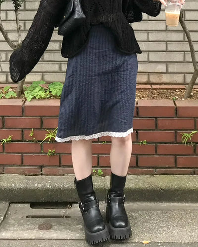 Layered midi skirt