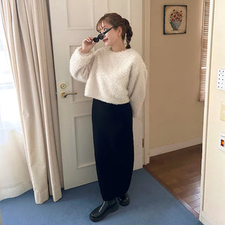 Knit long skirt