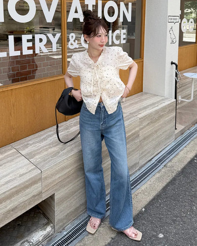 Tencel Wash Wide Denim Pants