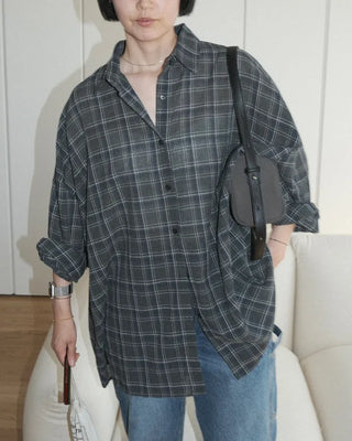 Linen check shirt