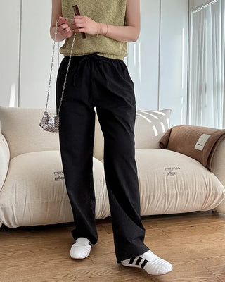 Seersucker Stripe Banding Pants