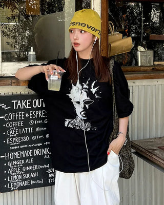 Face print T-shirt
