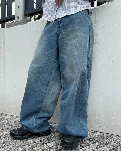Side dart denim pants