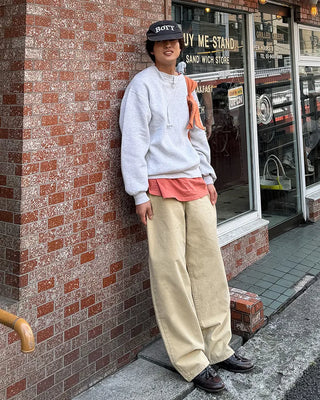 Loose Fit Round Cotton Pants
