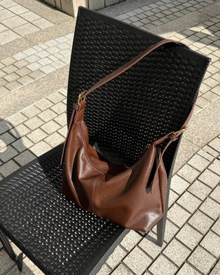 Leather Hobo Shoulder Bag