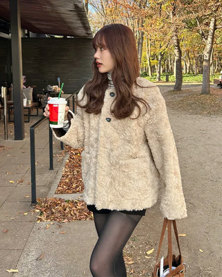 Oversized Half Fur Coat