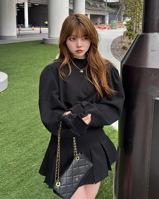Puff cropped sweatshirt