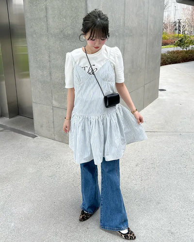 Gathered Bustier Camisole Dress